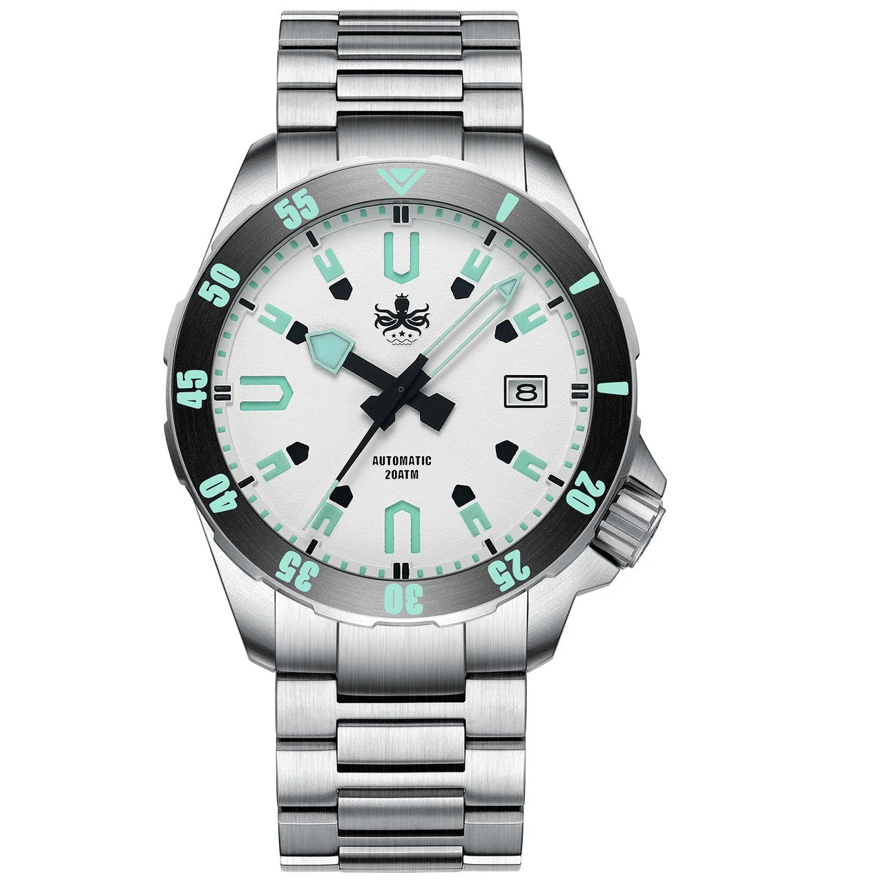 Phoibos Apollo Titanium 200-Meter Automatic Dive Watch with AR Sapphire Crystal #PY031F 42 mm kol saati