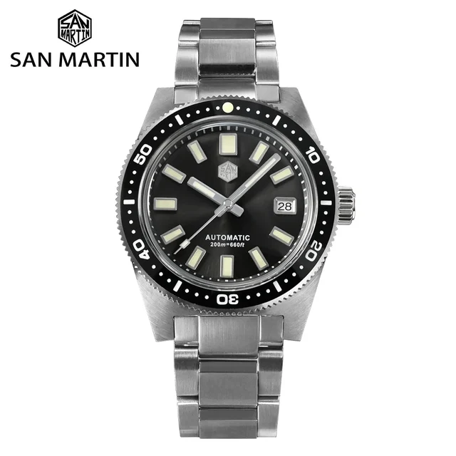Tandorio San Martin 62mas V4 Diver SN0007G 41mm NH35 Automatic AR Sapphire Date Window 20b