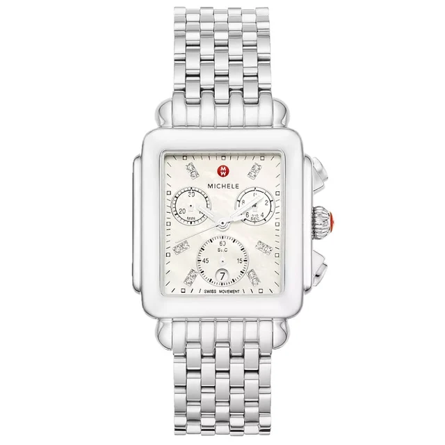 Michele Watches Michele Deco Diamond Stainless Steel MWW06A000778 kol saati