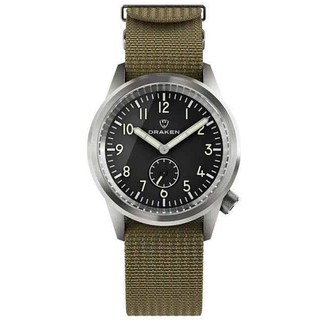 Draken Aoraki 'Milspec' Watch with Black Dial #DKN-16 kol saati