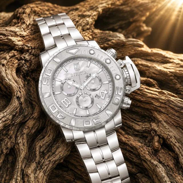 Invicta Vexillor Swiss Ronda Z60 Caliber Watch w/ Mother of Pearl Dial - 58mm, Steel (5131