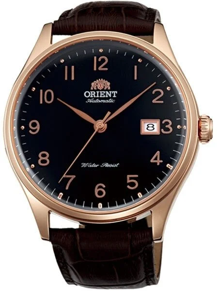 Orient Duke Automatic Watch with Black Dial, Sapphire Crystal, Rose Goldtone Case #ER2J001B 43 mm kol saati