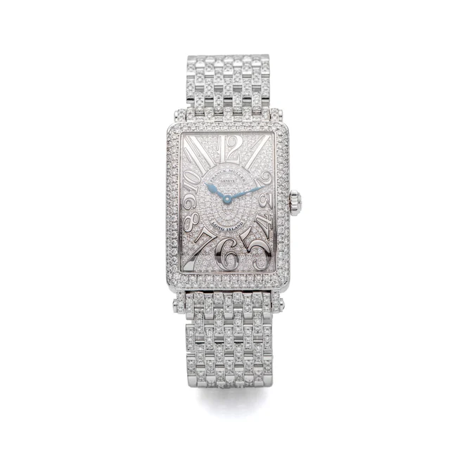 Franck Muller FRANCK MULLER REF. 952 Q2 DF, LARGE, QUARTZ, PAVÉ DIAMOND-SET DIAL; “LONG IS