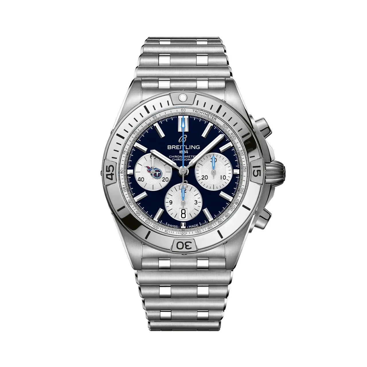 Breitling Chronomat B01 42 NFL Tennessee Titans Edition AB01342B1C6A1 42 mm kol saati