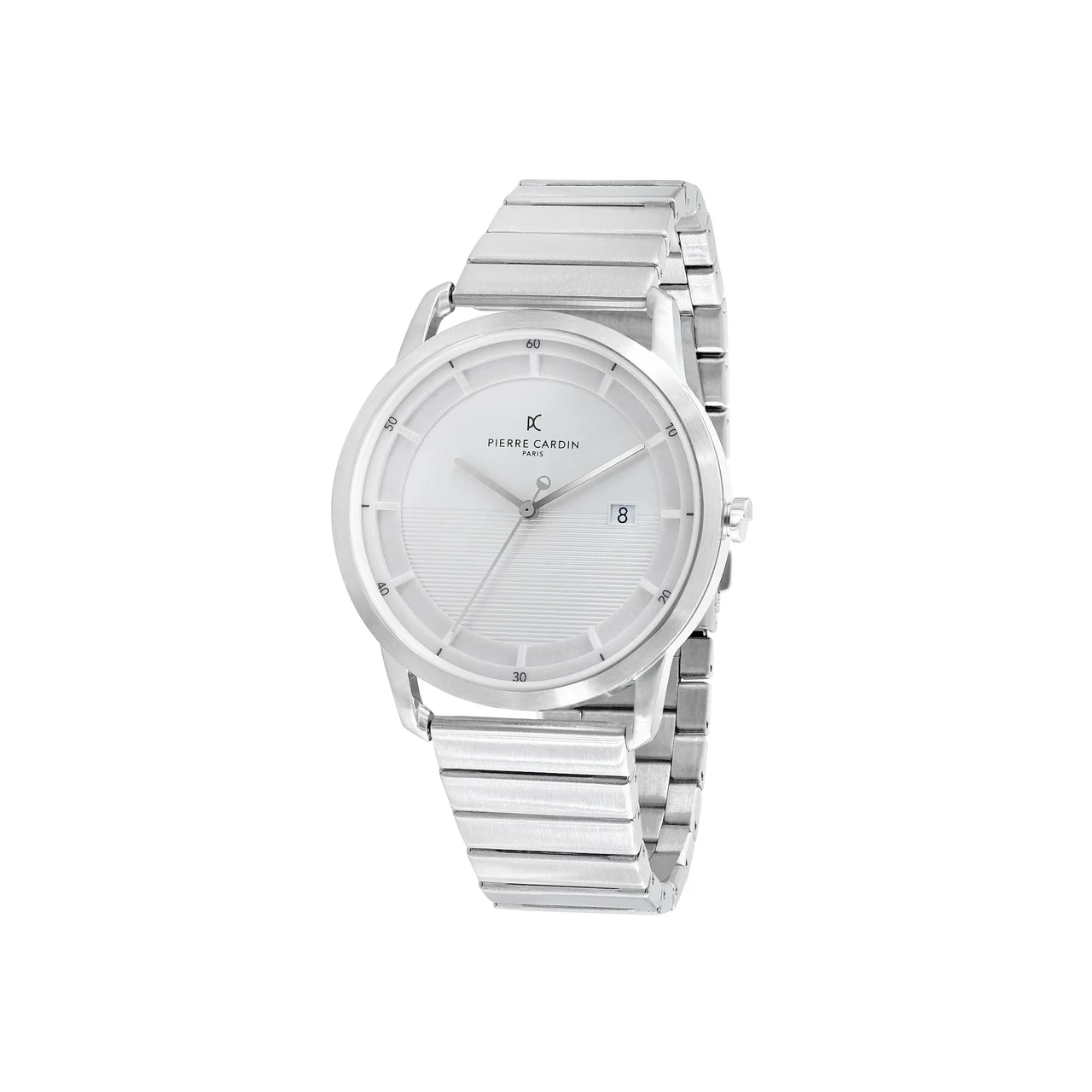ST. GERMAIN Lines Watch with White Dial, Silver Case and Metal Links Strap CLC.6001 kol saati