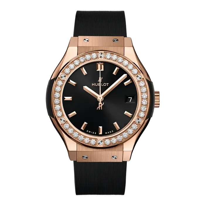 Hublot Classis Fusion King Gold Diamonds 33mm 33 mm kol saati