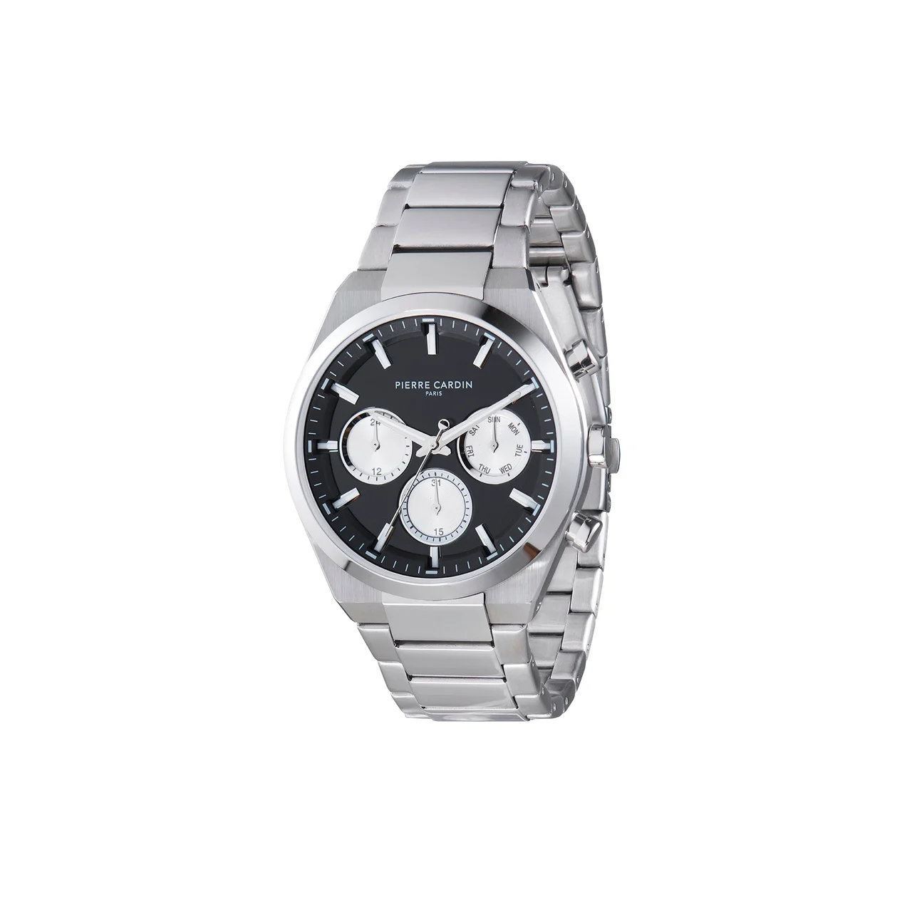 Batignolles Influential Multifunction watch with Black Dial with a Metal Links Strap CML.0004 42 mm kol saati