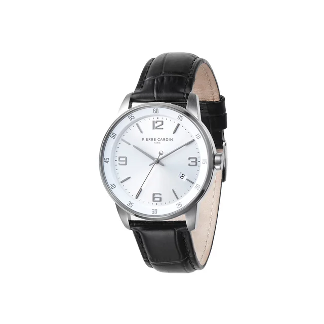 MONTROUGE OPULENT White Dial watch with Black Leather Strap CMR.0000 kol saati