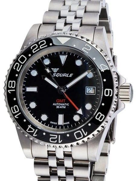 Squale meter Swiss Automatic GMT watch with Luminous Ceramic Bezel, AR Sapphire Crystal #1