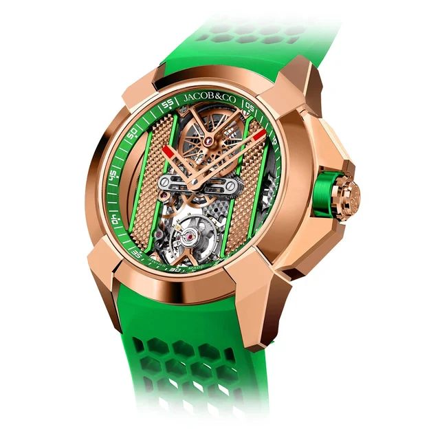 Jacob & Co. Jacob & Co. Epic X Bridges Rose Gold Green EX120.43.AC.AC.A kol saati