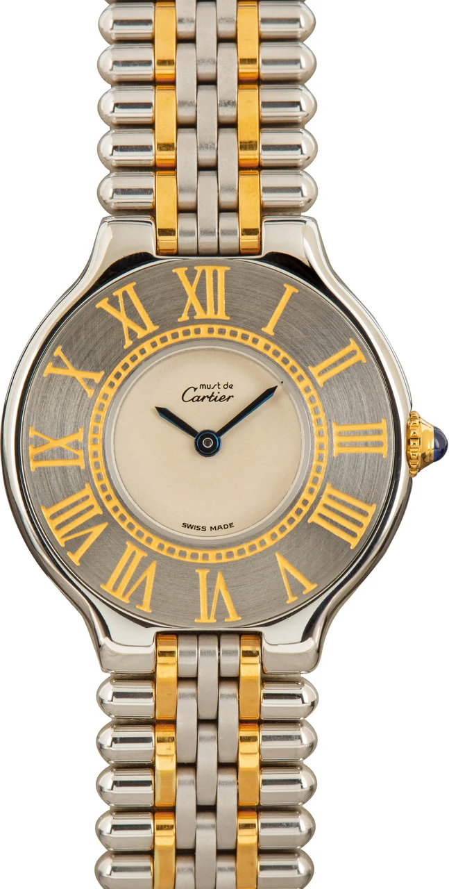 Cartier Must De 21 Steel & Yellow Gold W10051F4 kol saati