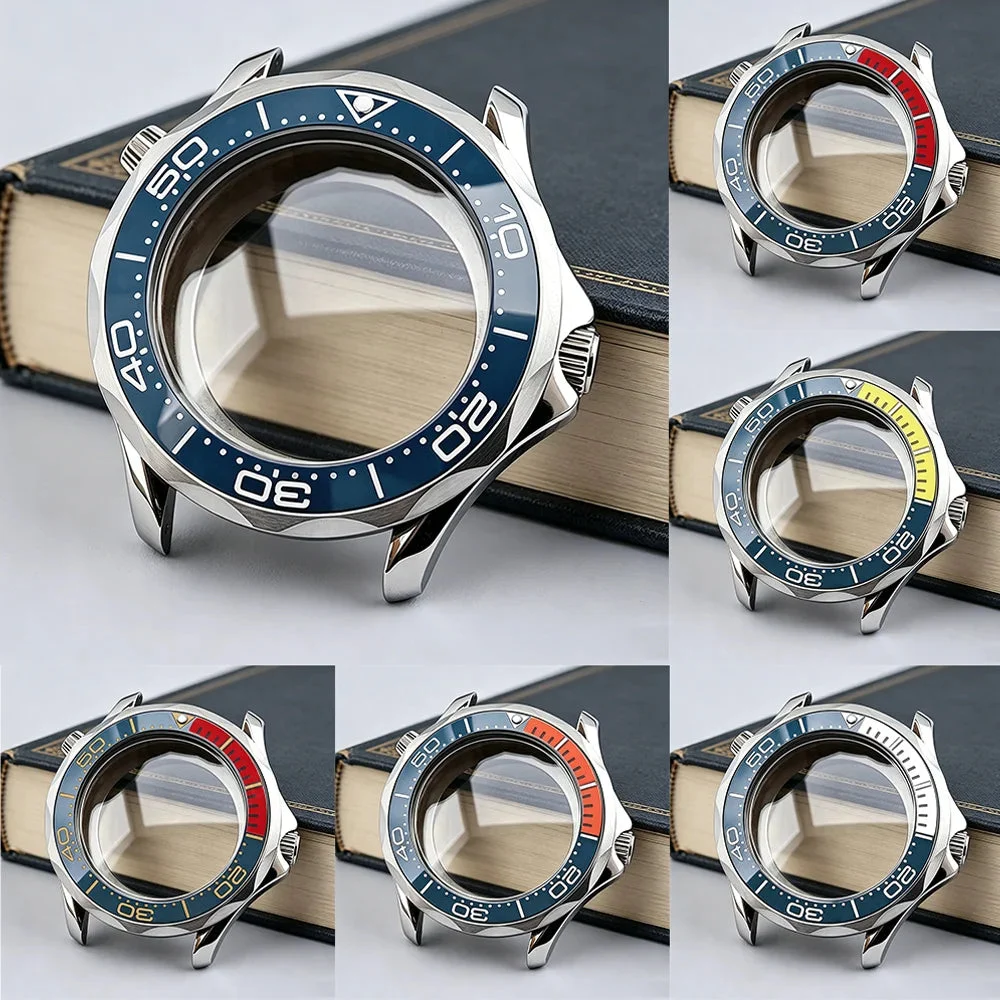 Tandorio NEW Seamaster Case with 31.5mm Dial 38mm bezel insert Fits NH35 movement Sapphire Stainless steel 10bar 12000058662746985 42 mm kol saati