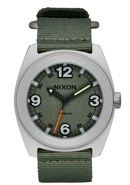 Nixon US Clutch 42 - Matte Silver / Thyme A1447-5350-00 kol saati
