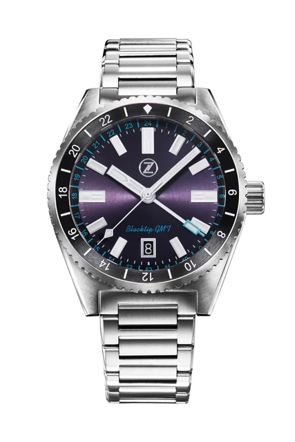 Zelos Blacktip 200m GMT Purple Ti kol saati