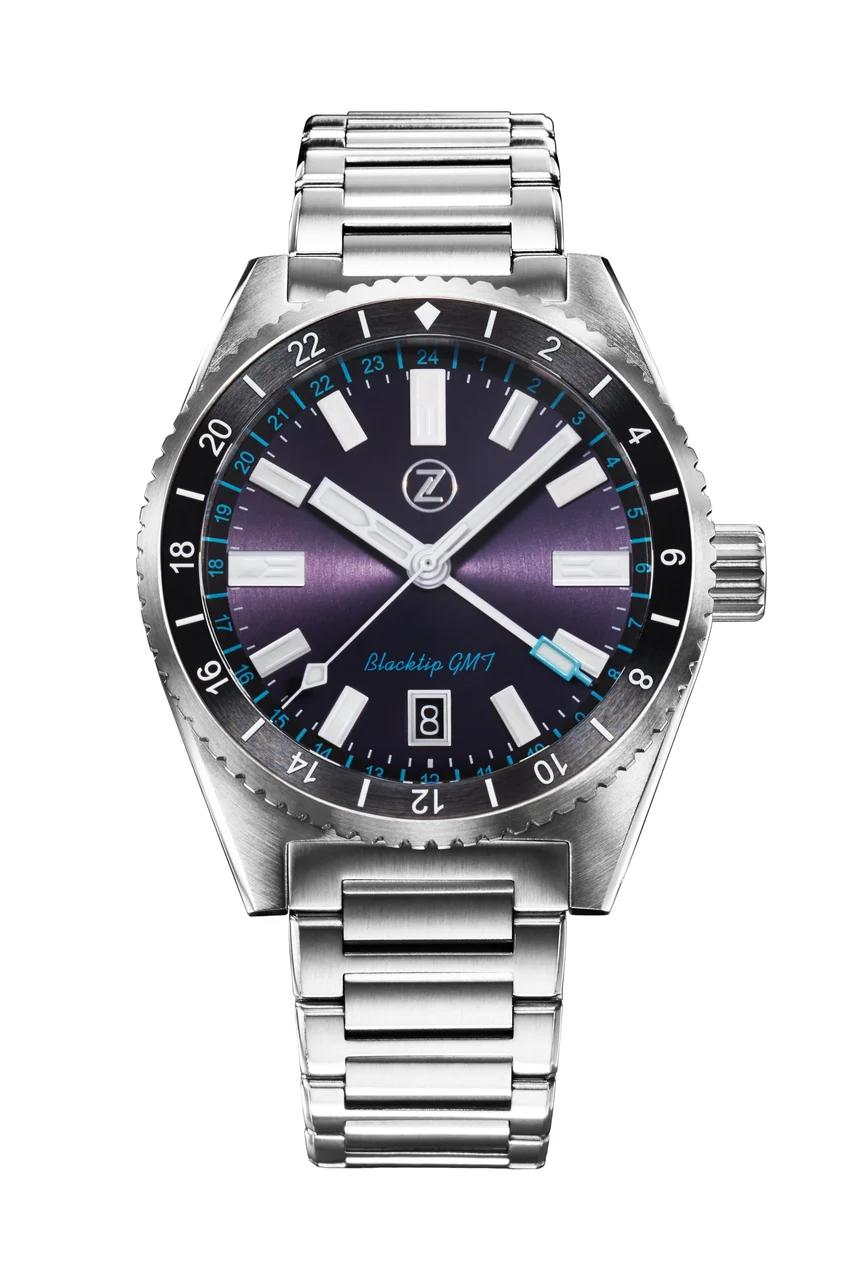 Zelos Blacktip 200m GMT Purple Ti 41 mm kol saati
