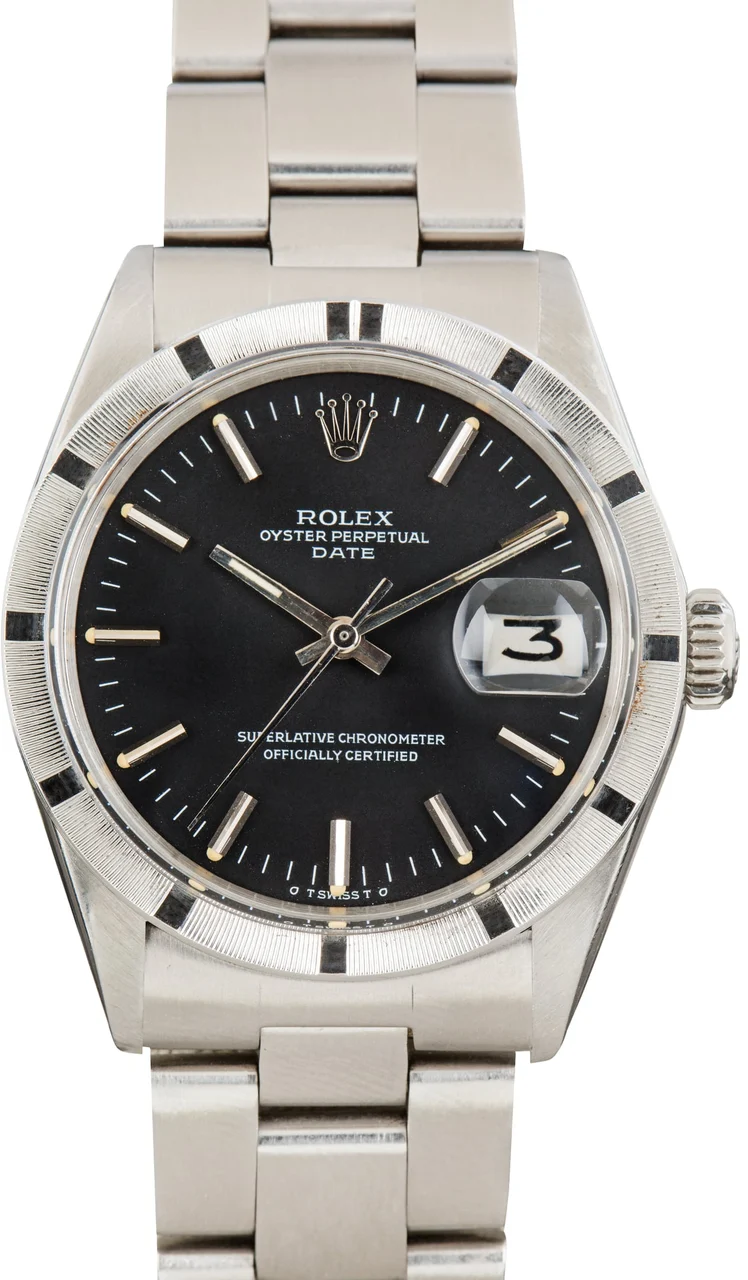 Rolex ROLEX, REF. 1501, OYSTER DATE, YELLOW GOLD, ORIGINAL BOX AND WARRANTY 34 mm kol saati