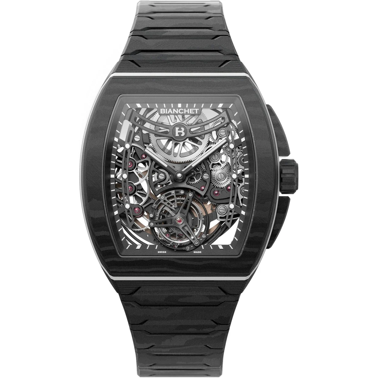 Bianchet Flying Tourbillon Ultrafino Skeleton Carbon White UFFTSKCBW kol saati