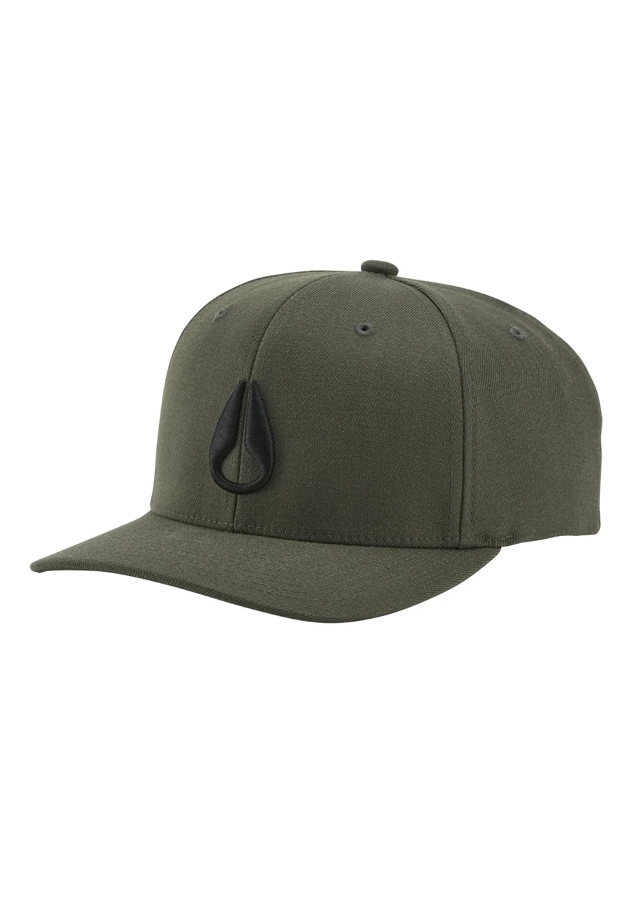 Nixon US Deep Down Flexfit Athletic Fit Hat - Olive / Black C1075-3400-22 kol saati