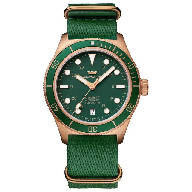 Glycine Combat Sub Bronze Watch GL0519 kol saati