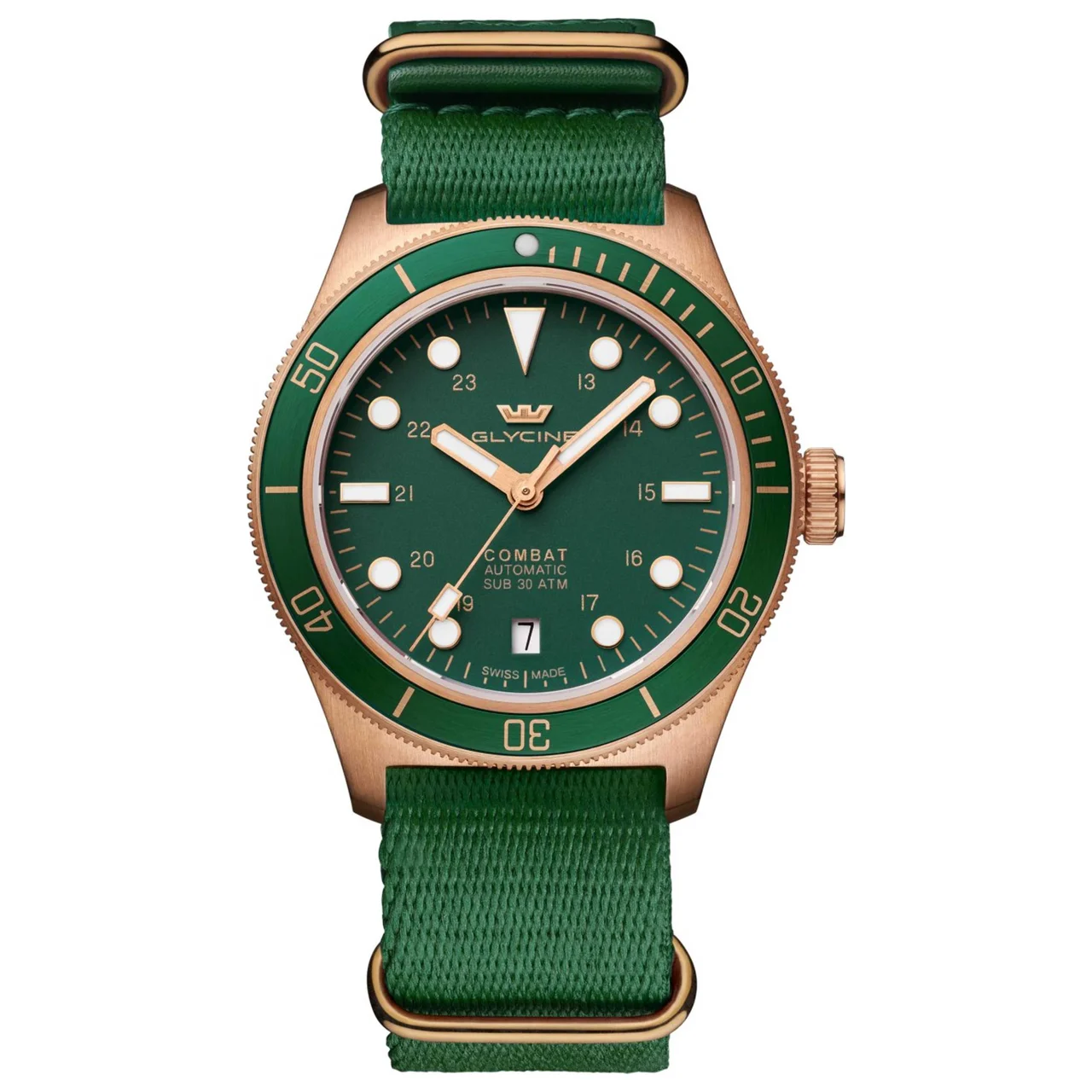 Glycine Combat Sub Bronze Watch GL0519 kol saati