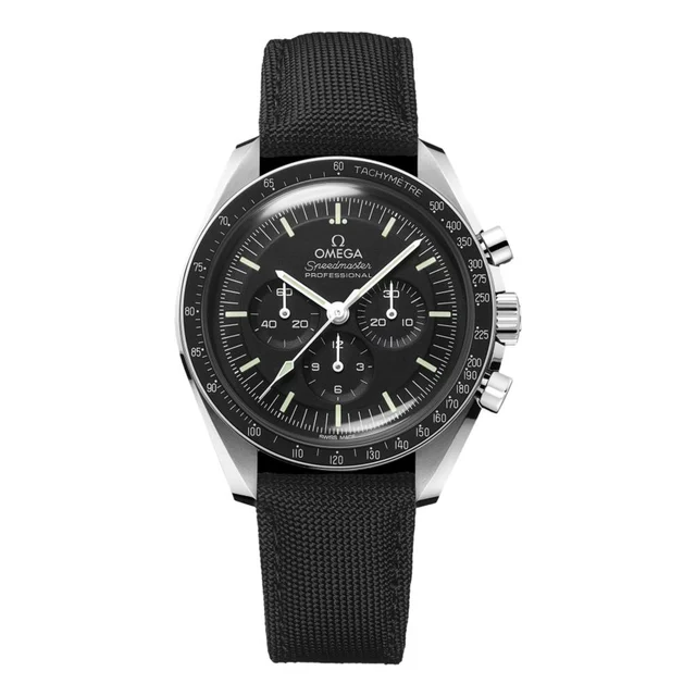 OMEGA Speedmaster Moonwatch Professional Hesalite 42mm - Black on Fabric Strap O3103242500