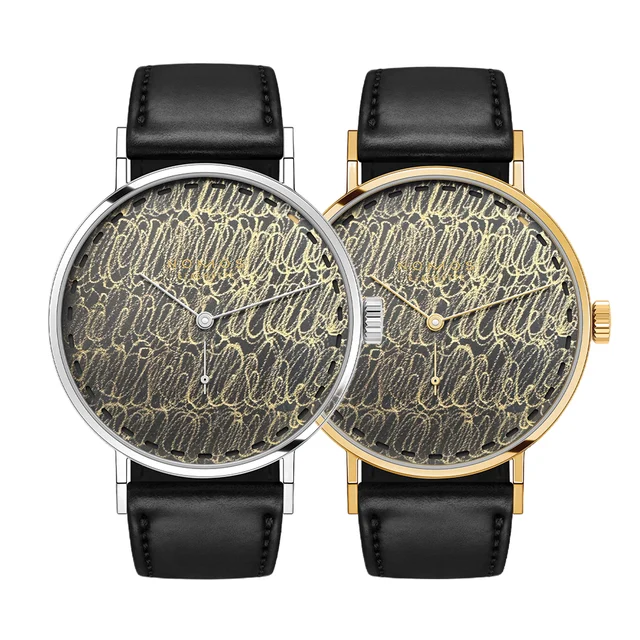 NOMOS Glashütte Twice Unique "Scribble Dark" Tangente Neomatik Update Steel and Gold 38mm