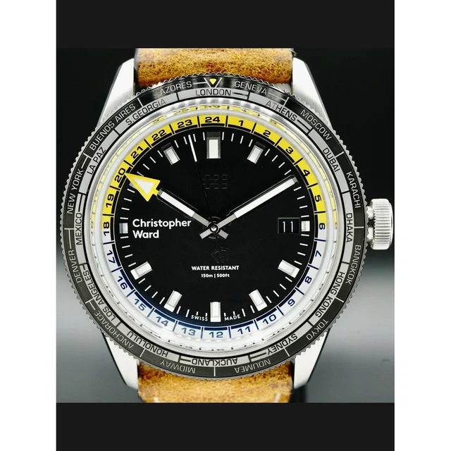 Christopher Ward GMT Worldtimer S65-41AGM1-S0KK1 210000029674 kol saati