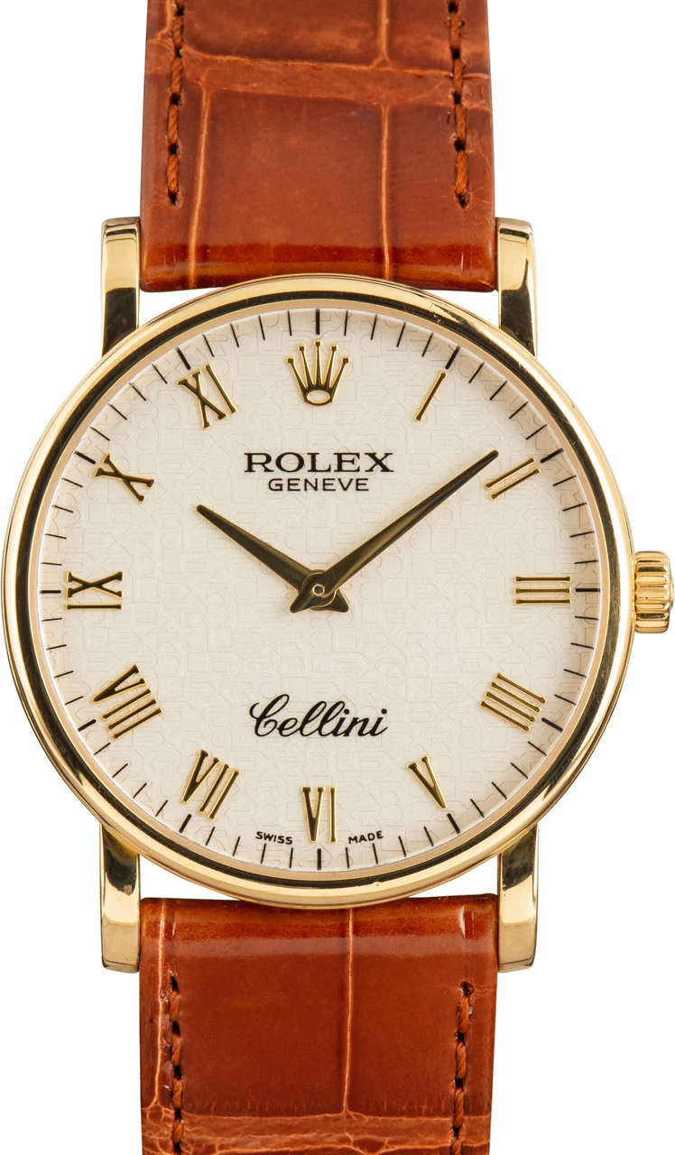 Rolex Cellini 5115 18k Yellow Gold 32 mm kol saati