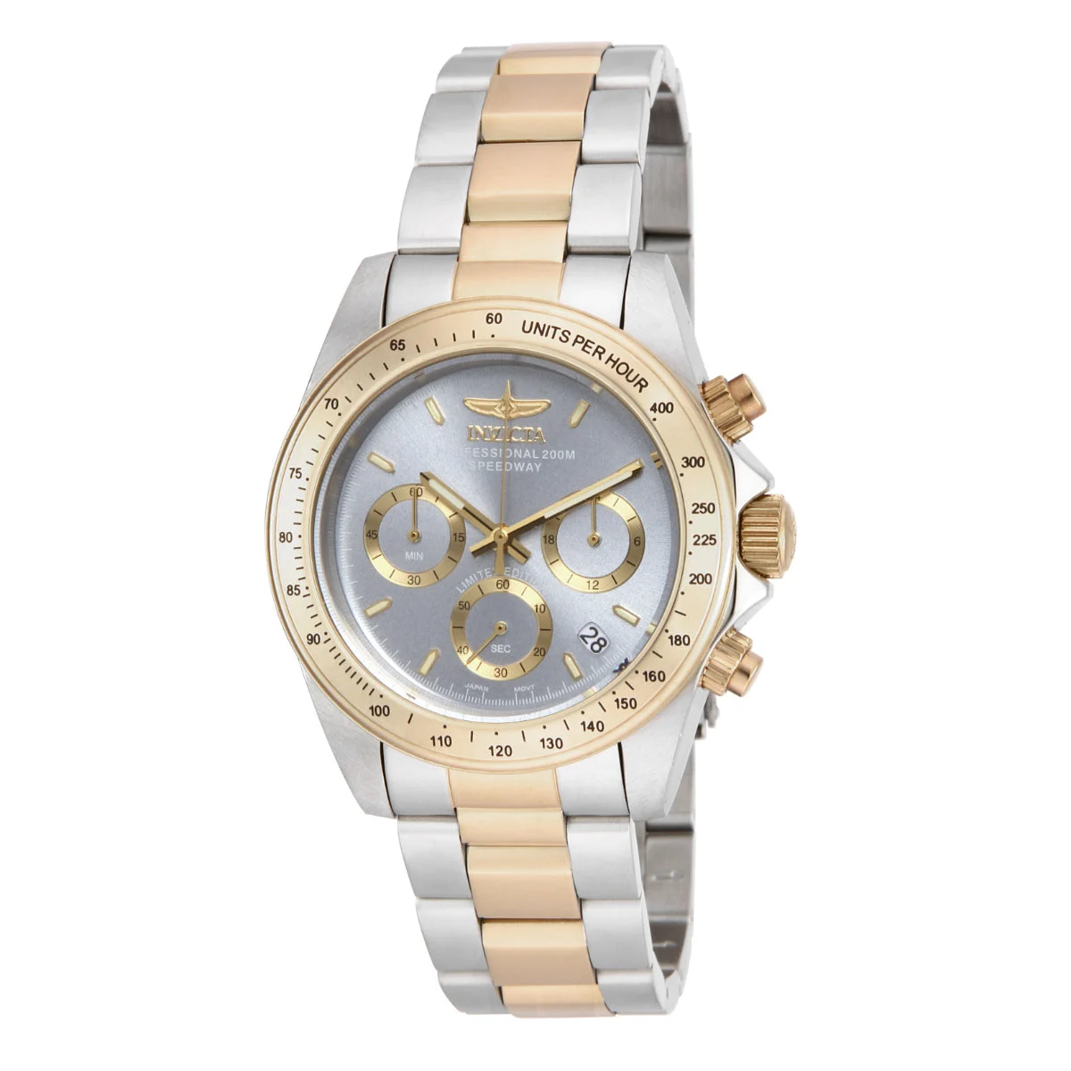 Invicta Speedway Watch - 39.5mm, Steel, Gold (ILE9212A) 39.5 mm kol saati