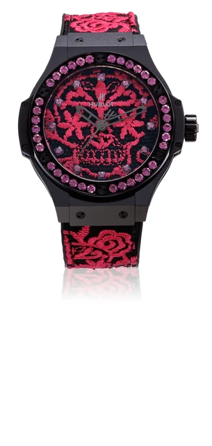 Hublot HUBLOT REF. 343.CP.6590.NR.1233, BIG BANG SUGAR SKULL HOT PINK, CERAMIC AND CARBON,