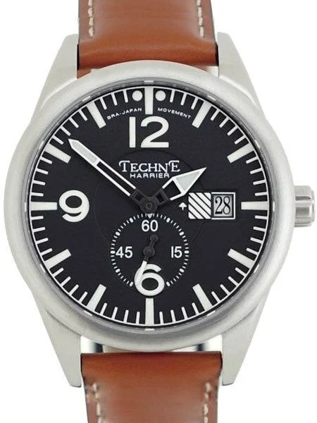Techne Harrier Aviator Quartz Watch with Anti-Reflective Sapphire Crystal #375.053 41 mm kol saati