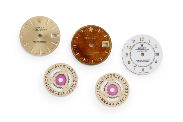 Rolex Dials With 2 Calendar Discs, For Reference 6917/69173/69178, Datejust kol saati