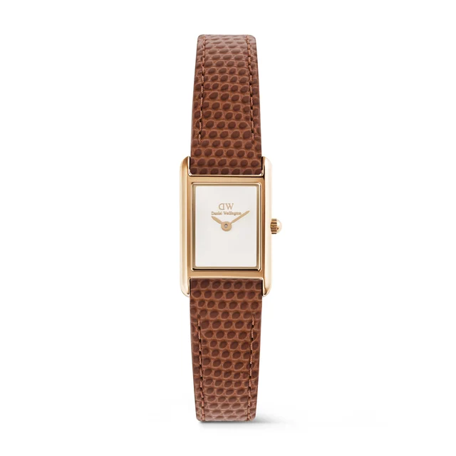 DANIEL WELLINGTON Bound Mini Light Brown Lizard Rose Gold DW00100909 kol saati