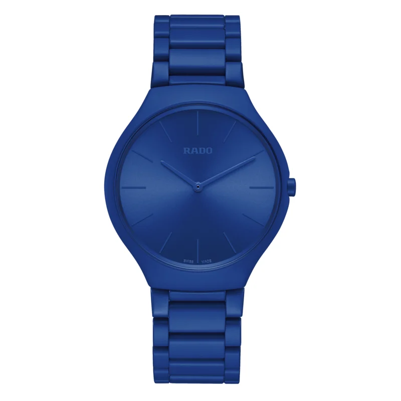 Rado True Thinline Les Couleurs™ Le Corbusier Spectacular ultramarine 4320K R27092622 39 mm kol saati