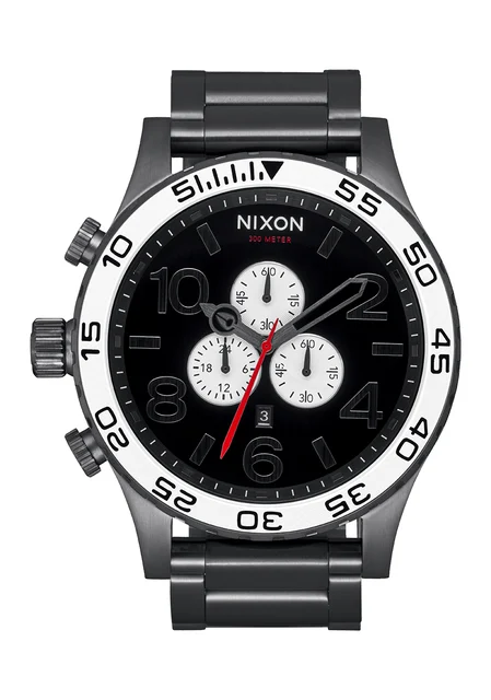 Nixon US Chrono - Black / White / Gunmetal A083-5001-00 kol saati