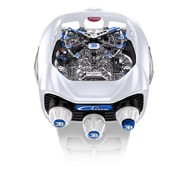 Jacob & Co. Jacob & Co. Bugatti Chiron Tourbillon Titanium White BU220.27.AF.AA.A kol saat