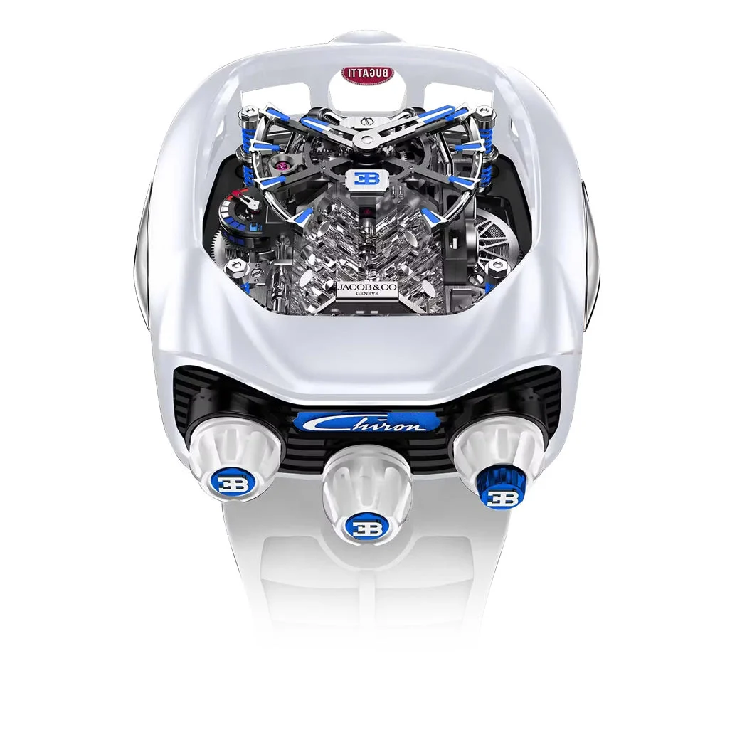 Jacob & Co. Jacob & Co. Bugatti Chiron Tourbillon Titanium White BU220.27.AF.AA.A kol saati