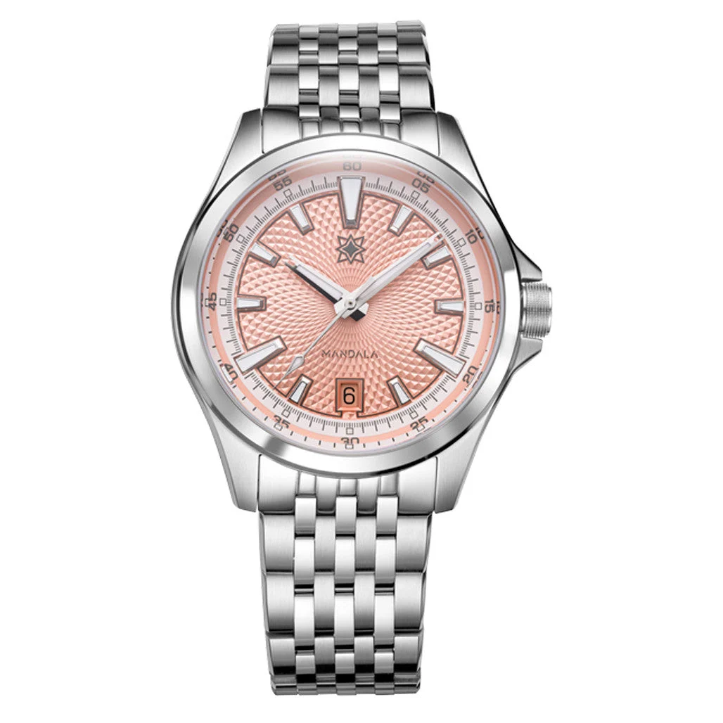 Second Hour Mandala Mk3 Watch with Salmon Dial #SEC-HOU-12 kol saati