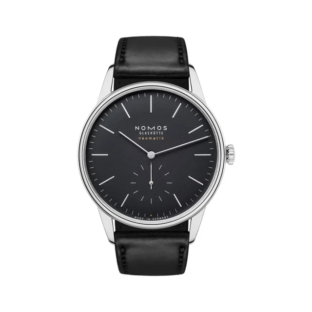 NOMOS Glashütte Orion Neomatik Sapphire Back 39mm - Black on Strap 346 kol saati