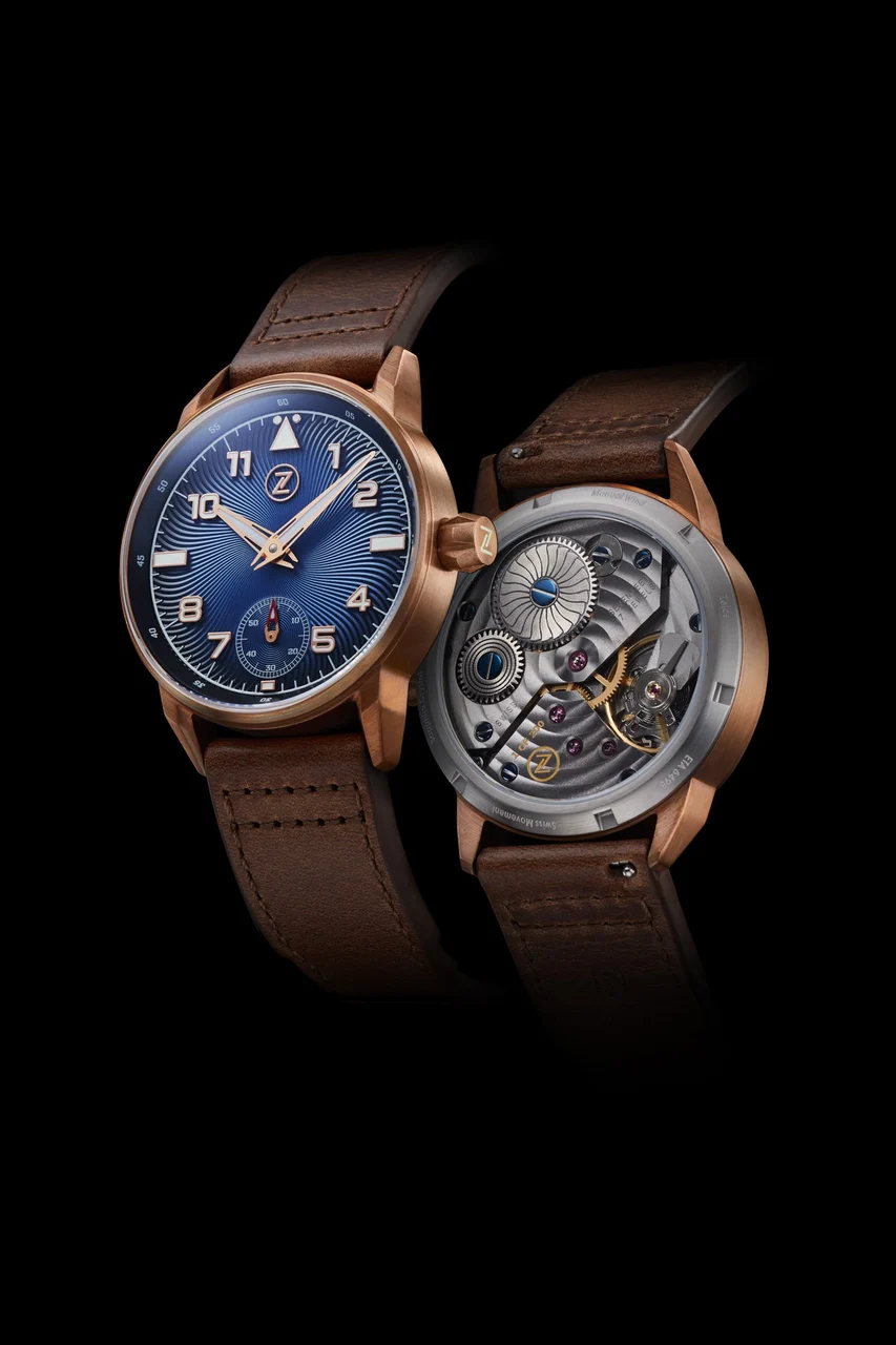 Zelos Skyraider Bronze 'Atmosphere Blue' 43 mm kol saati