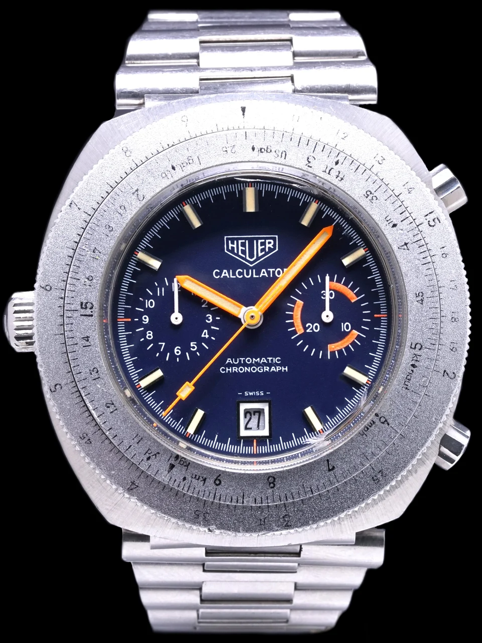 Heuer Calculator HUR110633-3 45 mm kol saati