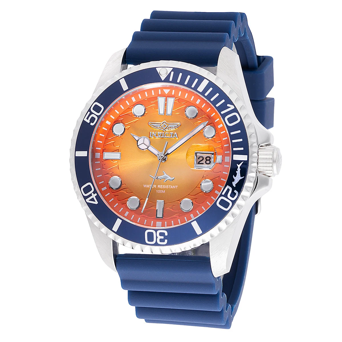 Invicta Pro Diver Shark Watch - 43mm. Blue (47169) 43 mm kol saati