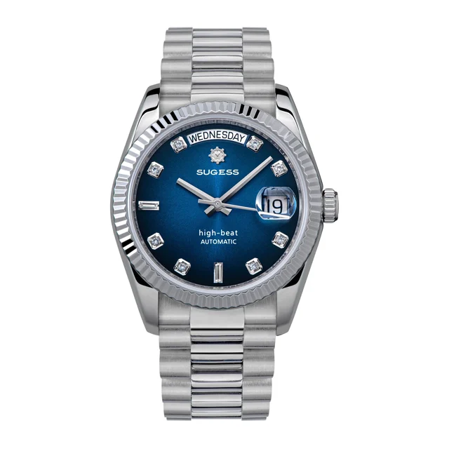 Sugess Heritage S449 DD Date and Day Display DD36 36mm Stainless Steel Blue Dial Automatic