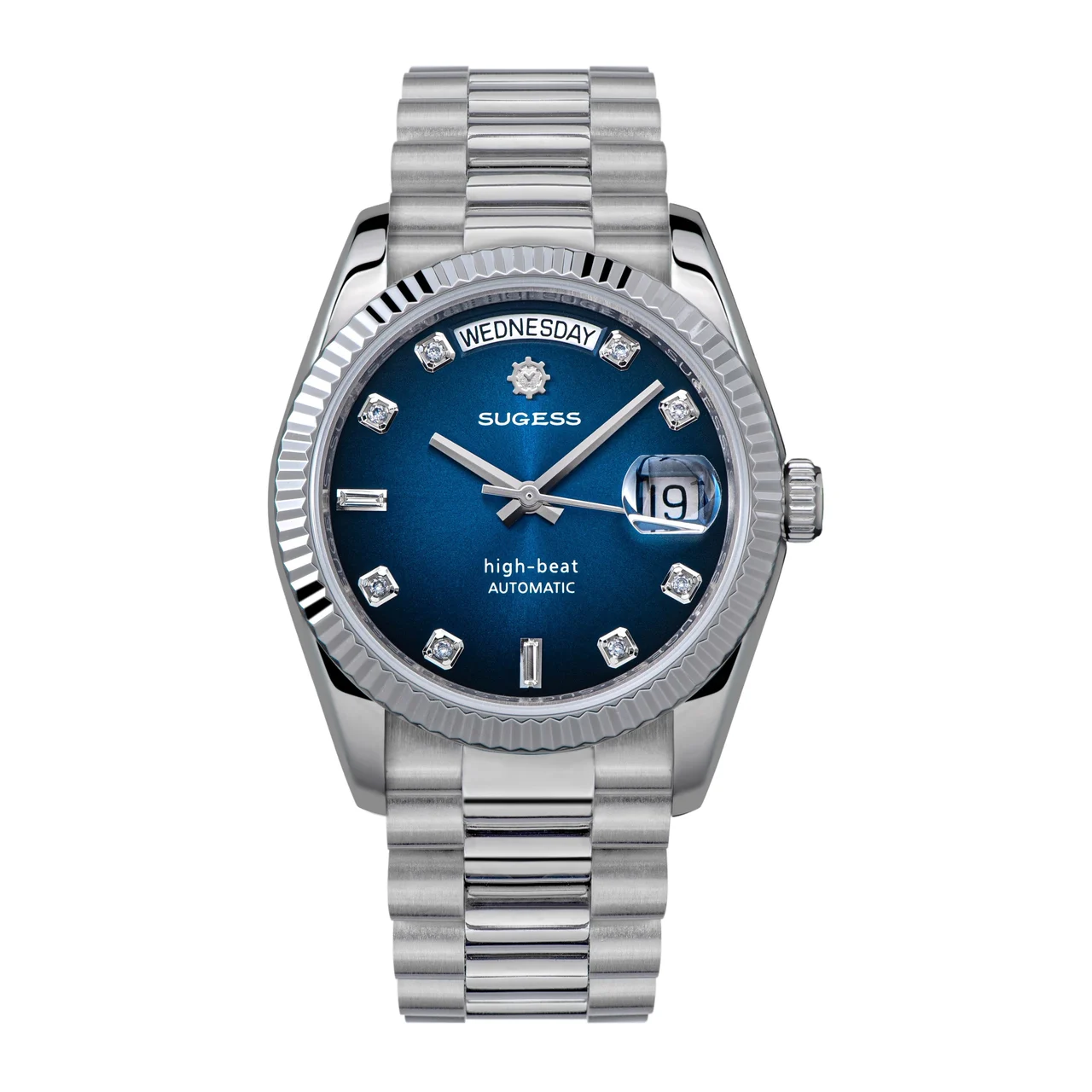 Sugess Heritage S449 DD Date and Day Display DD36 36mm Stainless Steel Blue Dial Automatic heritage-s449-dd-date-and-day-display-dd36-36mm-rose-gold-blue-dial-automatic 36 mm kol saati