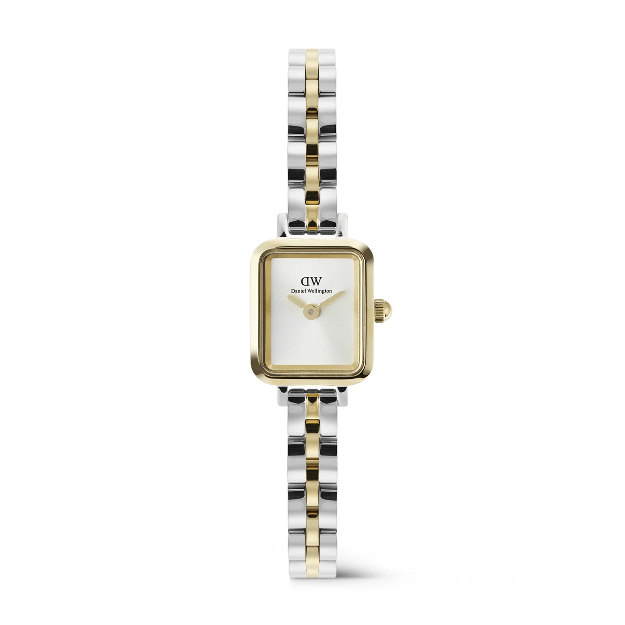 DANIEL WELLINGTON Quadro Mini Arch 3-Link Two Tone Gold DW00100925 kol saati