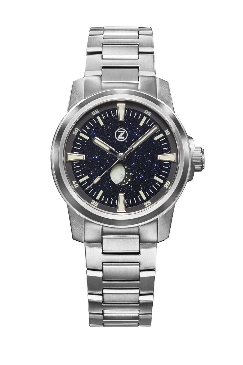 Zelos Aurora Moonphase Aventurine 39 mm kol saati
