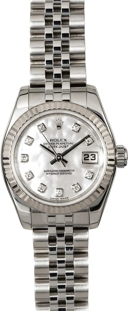 Rolex Datejust 179174 MOP Diamond Dial 179174MDJ kol saati
