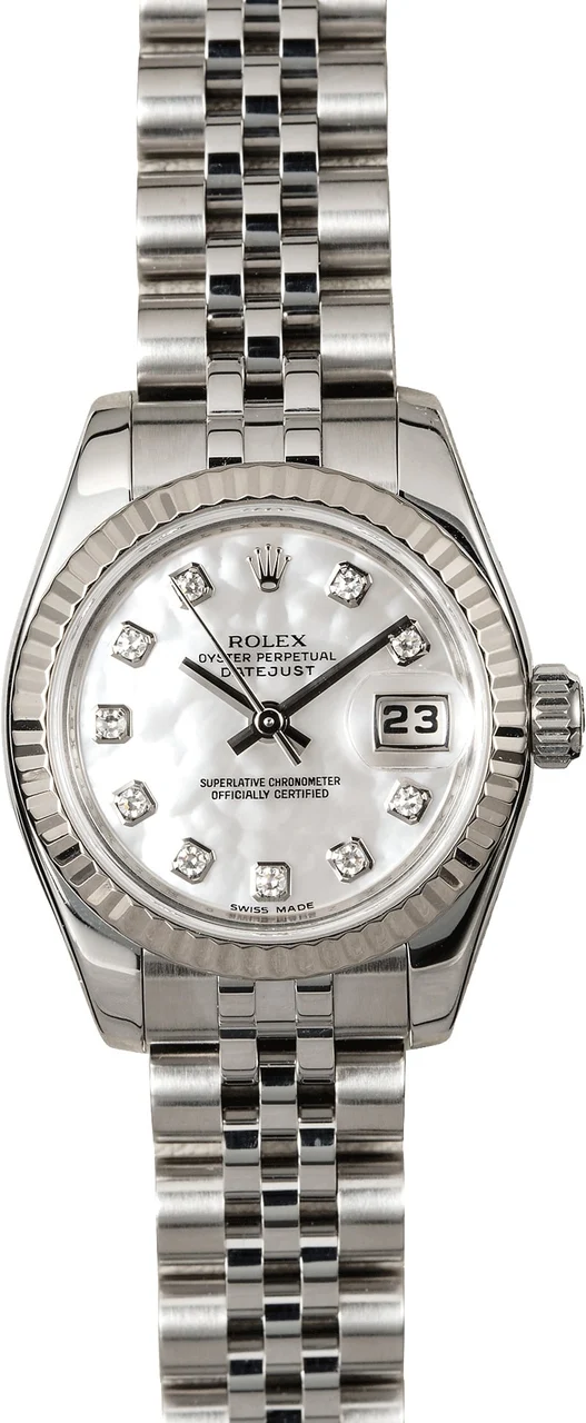 Rolex Datejust 179174 MOP Diamond Dial 179174MDJ 26 mm kol saati
