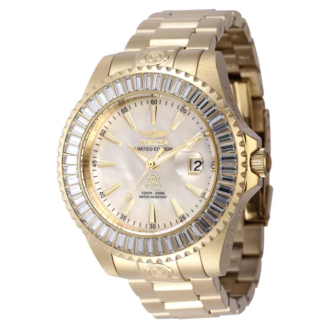 Invicta Grand Diver Prismata Automatic Watch w/ Mother of Pearl Dial - 47mm. Gold (47306) 