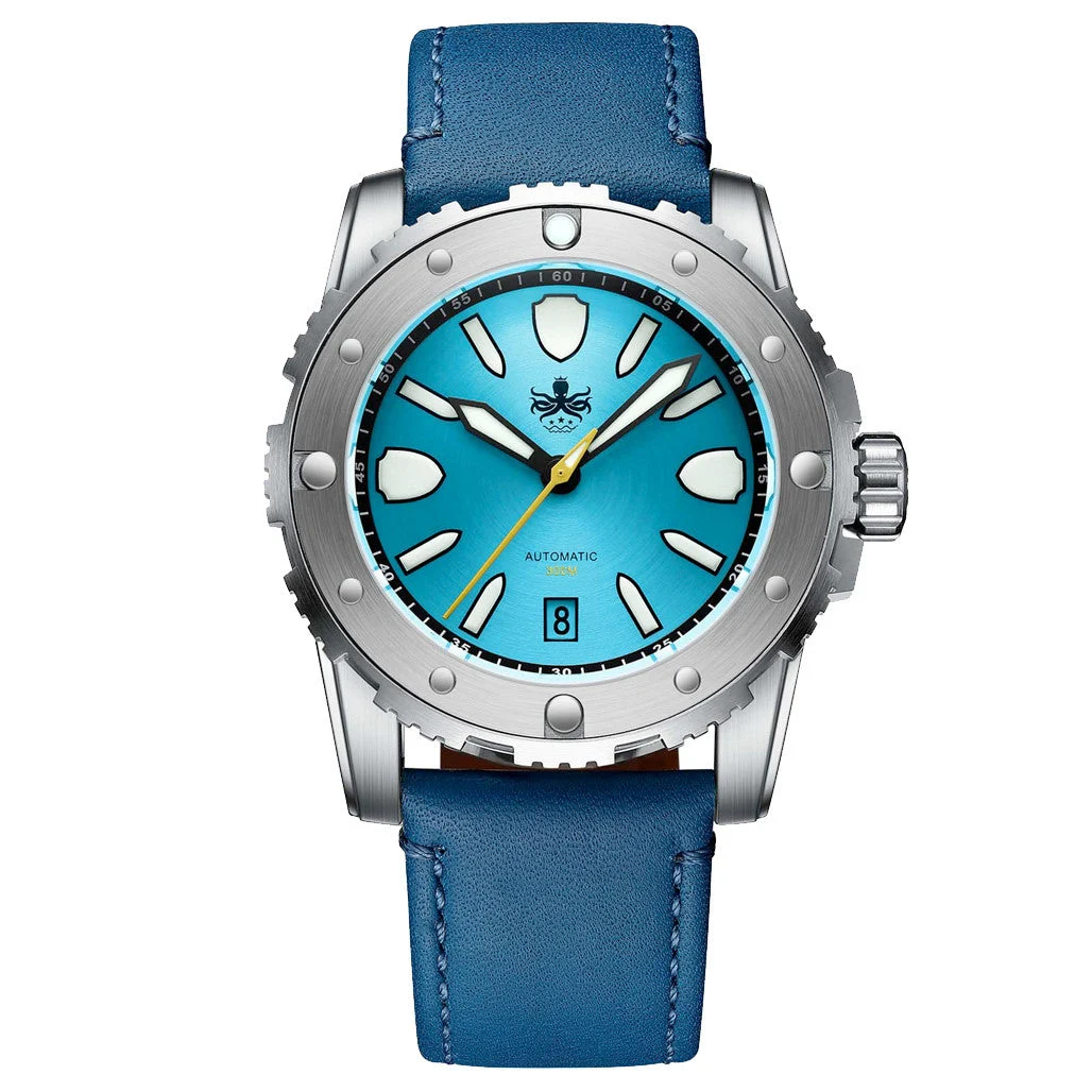 Phoibos Great Wall Limited Edition Automatic Dive Watch with Blue Dial #PY045B kol saati